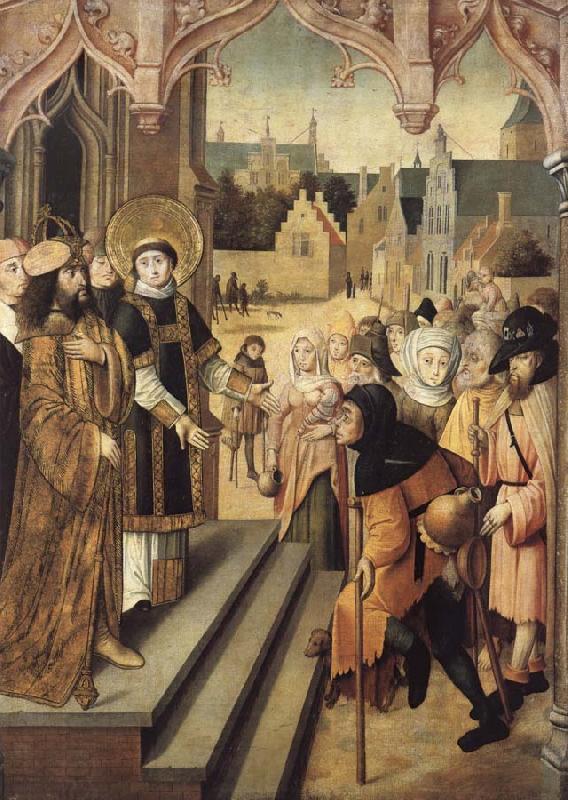 unknow artist Saint Lawrence Showing the Prefect Decius the Treasures of the Church China oil painting art